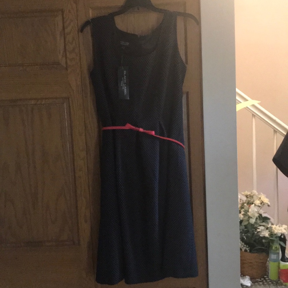 Black label polka dot dress